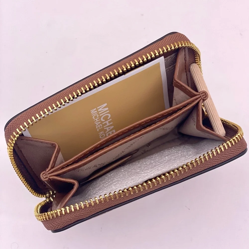 Michael Kors Jet Set Travel Card Case Zip Around Wallet Luggage
